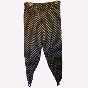 Young Stuff YS Studio Black and Gold Stirrup Pants, Size 2X